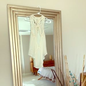 Open Back Cream Top S